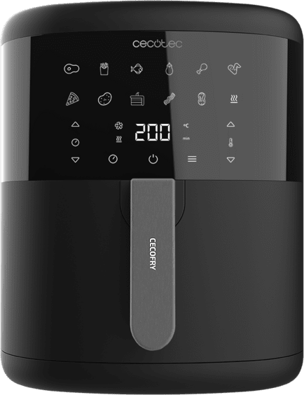 friteuza cu aer cald, fara ulei cecotec bombastik 6000, 1700w, 6l, control tactil, 12 programe presetate - imagine 8